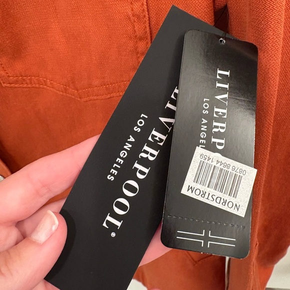 Liverpool Orange Rust Cinch Hem Utility Jacket Size Medium - Picture 13 of 16